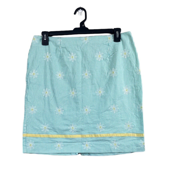 Vintage Women's Plaid Daisy David Brooks Skirt 14 - Picture 1 of 5